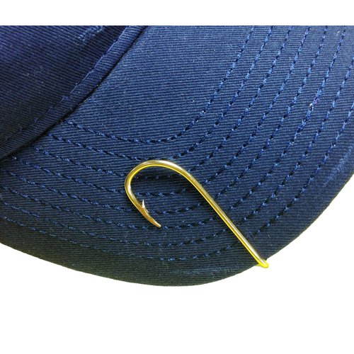 25 Gold Hat Fish Hook for cap and Tie Clip Bulk Pack of 25 Hat Hooks