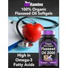 tnvitamins Organic Flaxseed Oil Softgels: 2000 mg x 90 Softgels | High in Omega-3 Fatty Acids | Flaxseed Oil Supplement for Women & Men | Non-GMO