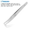 FERYES Lash Extension Tweezers Set(2 PCS),Straight and Curved Pointed Tip Tweezers for Eyelashes Extensions or 3D 6D Volume Mink Isolation,Professional Stainless Steel Eye Lash Application Tweezer