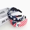 4PCS American Flag Headbands for Women Girls 4th of July Headband Red White Blue Patriotic USA Bow Star Knotted Wide Independence Day Hair Hoop Yoga Hair Band for Hair Accessories