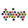 Generic Beautiful multi-color Velvet Dot Bindi Tattoo Stickers Adhesive Body Jewelry Multi Size Indian Daily Use Forehead Bindi Round golden Dot, Small