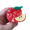 Apple Hair Clip,Acetate Claw Clips,Hair Clips for Women,Red