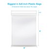 4''x 6'', (Pack of 200) 2 mil Clear Plastic Reclosable Zip Poly Bags with Resealable Lock Seal Zipper for Photo, Jewelry, Bakery, Treats, Treats, Travel, Storage, Packaging & Shipping