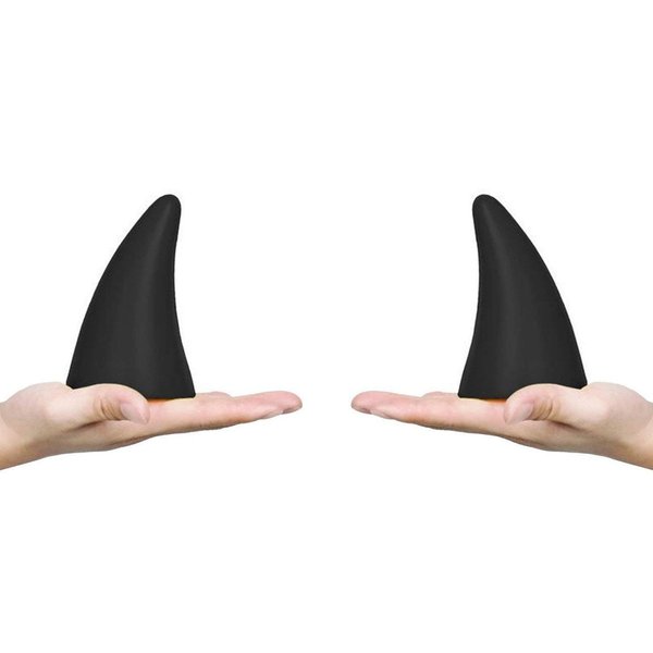 FOLCONROAD Car Auto Truck Elasticity 3D Devil Horns Sticker Bumper Decor Anti Collision [RED] 2Pcs/Set[US Warehouse] Halloween Christmas Gift (Black)