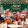 KJQJLY Merry Christmas Banner Christmas Banner Green Christmas Banner Party Decorations Supplies, Xmas Holiday Happy New Year Sign Poster Background Decor 72X44 Inch