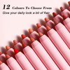 IYARKAI Matte Lip Liner Pencil Set, 12 Colors Smooth Lip Liner Set, Matte Velvet Lipstick Pen, Smudge-proof and Waterproof, Long Lasting Fade Resistant, for Daily Travel Party Work