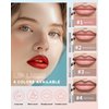Lip Liner Stain,2pcs Tattoo Magic Peel Off Lip Stain, Long Lasting Lip Stain Peel Off,Waterproof Transfer-Proof,Matte Finish,Highly Pigmented,Nonstick Cup Lipstick Beauty Makeup Set for Women-03+04