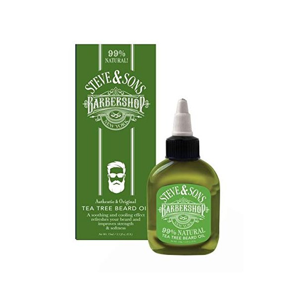 Steve and Sons Barbershop 99% Natural Tea Tree Beard Oil 2.5 ounce