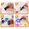 30 Pcs Craft Finger Sponge Daubers Reusable Finger Painting Sponge Easy to Clean Sponges Dauber Set Fingers Daubers for Face Painting Drawing Stamping Card Making Chalk Ink
