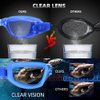 Uniswim Clear Swimming Goggles Anti Fog for Adult Swim Glasses Eye Protection for Swimming-Blue