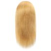 TIANYOUHAIR Blonde Real 100% Human Hair Mannequin Head Manikin Cosmetology Doll Training Head with Stand for Hairstylist Hairdresser Practice Braiding Styling Bleaching Dyeing Curling Cutting