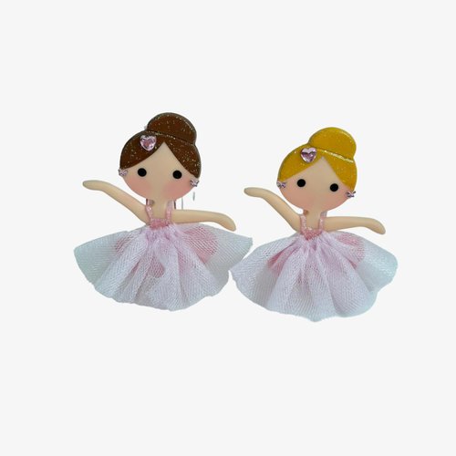 Ballerina Handmade Hair Clip - Sparkly Alligator Clip Ballet Accessories for Children - Ballerina Blond Hair Clip