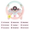 YIYZAOF Kids Steering Wheel for Car, Driving Simulated Toy Steering Wheel for Kids with Light and Music, Electric Early Learning Educational Baby Steering Wheel Toy for Kids （Pink）