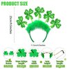 St. Patrick's Day Shamrock Headband St. Patrick's Day Costume Accessories and Green Shamrock Sunglasses St Patricks Day Irish Party Supplies Favors