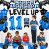 11th Video Game Birthday Party Decoration Balloons Game on Party Supplies Set Include Happy Birthday Banner Foil Balloon Latex Balloon Ideal for Kids Boys Party Room Indoors Outdoor Activities Decor