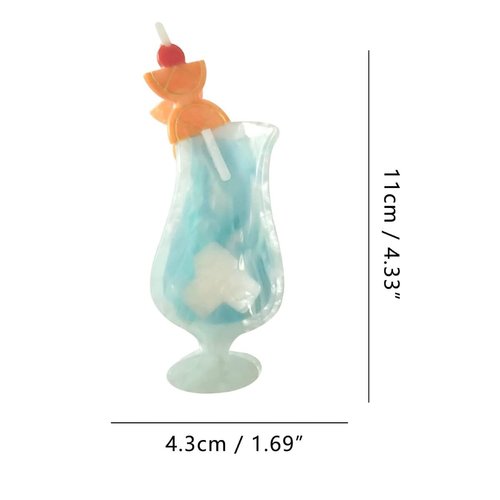 Blue Lagoon Hair Clip,Acetate Hair Clip,Small Claw Clip for Women