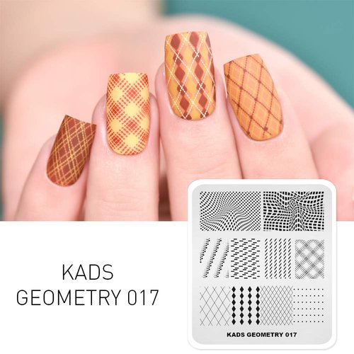 KADS Nail Art Stamping Plates Set Image Template Stencils Pattern with Stamping Plates Holder Case Organizer (GE017)