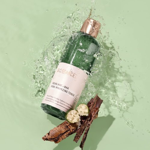 Biossance Squalane + BHA Pore Minimizing Toner. Get Visibly Clearer, Smaller-Looking Pores. Gently Exfoliates and Hydrates for Smooth, Refreshed Skin (4.5 fl oz)