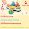 Toys for 1 + Year Old Girls & Boys, Montessori Toys for First Birthday Gifts, 4 Models Learning Toddler Toys Drum with Musics and Lights, Christmas and Birthday Gifts for Kids Aged 1-3