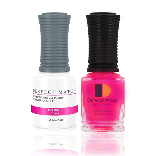 LeChat Perfect Match DUAL SET Soak Off Gel Polish & Dare to Wear Nail Lacquer - Go Girl - PMS37