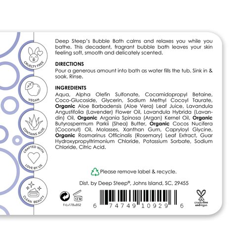 Deep Steep Bubble Bath Fresh Lavender, 17 ounce