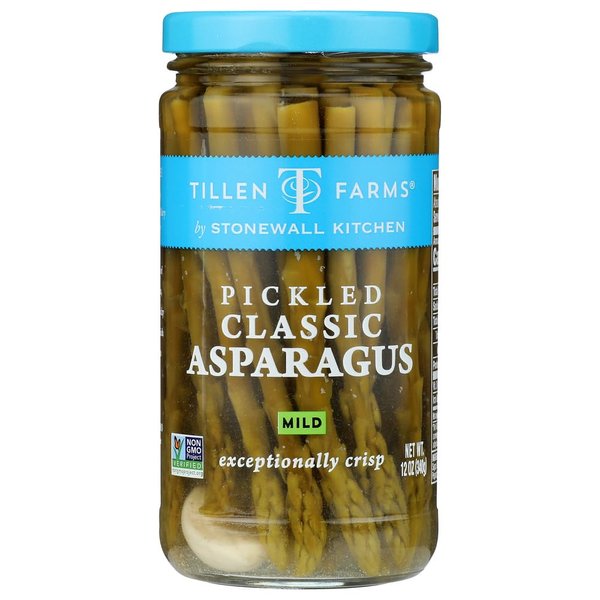 Tillen Farms Crispy Pickled Asparagus 12 oz (Pack of 6) - Perfect for Bloody Marys & Gourmet Appetizers, 100% Natural, Gluten-Free, Vegan, Produced in Nut-Free Facility