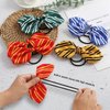 2PCS Wizard Stripe Hair Ties Women Costume Accessories Magical Knotted Hair Bow Halloween Party Decorations Green for Harry
