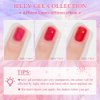 SUPWEE Jelly Gel Polish Set - 8 Colors Sheer Milky White Pink Translucent Nail Polish Gel French Manicure Soak Off UV/LED Gel DIY at Home Professional Nail Salon Kit 7ML(0.24FL OZ)