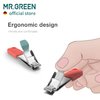 MR.GREEN Compact Nail Clippers Foldable Nail Cutters Manicure Tools Portable Fingernail Clipper with Key Chain Nail Scissors (Red)
