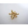 Generic Small mini gold flower petals metal hair claw clip