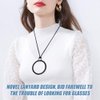 TERAISE Reading Glasses Necklace Readers for Women Anti-loss Lightweight Eyeglasses Portable Monocle Glasses with Exquisite Case(Black-2.5X)
