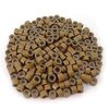 500 PCS 5mm Light Brown Color Silicone Lined Micro Rings Links Beads Linkies For I bonded Tipped Hair Extensions
