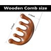 2PCS Sandalwood Wooden Scalp Massage Comb, Wide Tooth Gua Sha Hair Comb for Head Scalp, Facial, Body, Acupoint Massage, Relaxing Birthing Comb for Women Men