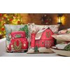 Hlonon Christmas Decorations Christmas Pillow Covers 18 x 18 Inches Set of 4 - Xmas Series Cushion Pillow Cover Custom Zippered Square Pillowcase