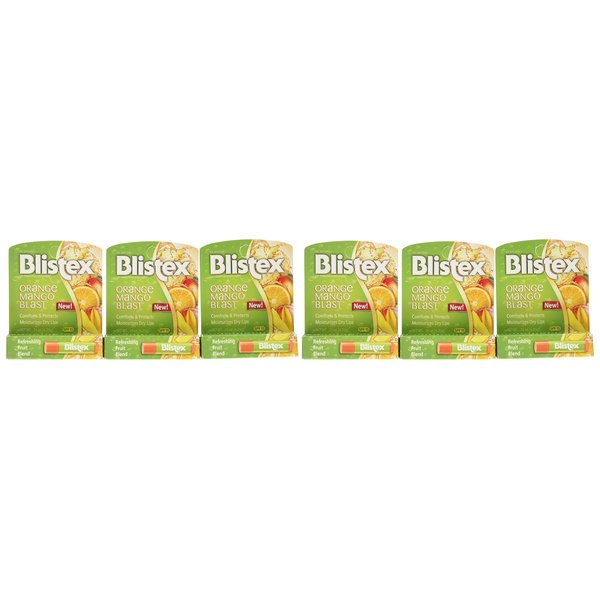 Blistex Lip Protectant SPF 15 Orange Mango Blast.15 oz (Pack of 6)