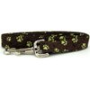 K9 Bytes Brown Swirled Paws Dog Leash for Walking, Running and Training Small