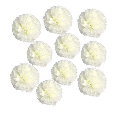 10pcs 8in 10in Cream/Beige Paper Pom Poms Tissue Paper Flower Hanging Paper Flower Balls Wedding Party Flower Decorations DIY Art Craft Blooms for Birthday Baby Shower Nursery Decor