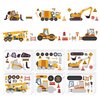 24 Sheets Make Your Own Construction Stickers Make A Face Stickers for Kids Toddlers with Trucks DIY Craft Stickers Kids Truck Themed Birthday Truck Party Supplies