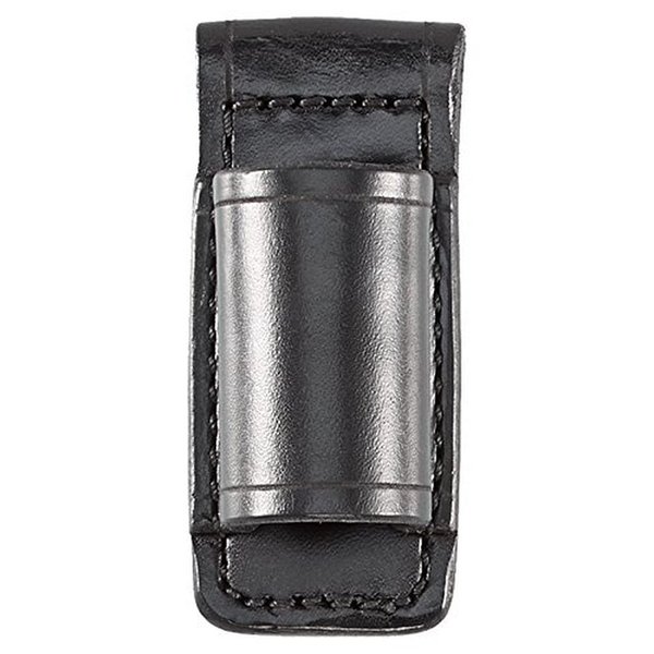 Aker Leather 554 Flashlight Holder, Black, Plain, Fits Streamlight Stinger and Surefire 6P Flashlights