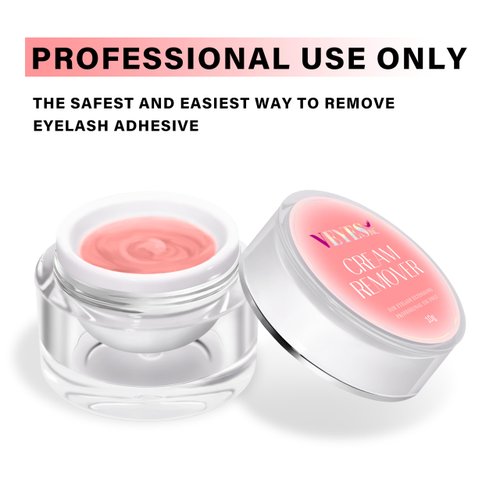 VEYES INC Cream Lash Remover for Lash Extensions 10g Low Irritation Eyelash Glue Remover Lash Tech Supplies for Professional or Salon Use Peach