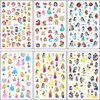 Designer Nail Art Stickers Decals, Cute Cartoon 3D Nail Self-Adhesive Sticker Designs, Kawaii Nail Art Stickers for Women Girls Kids, Cute Anime Nail Transfer Decals Decorations, DIY Resin Nail Decal
