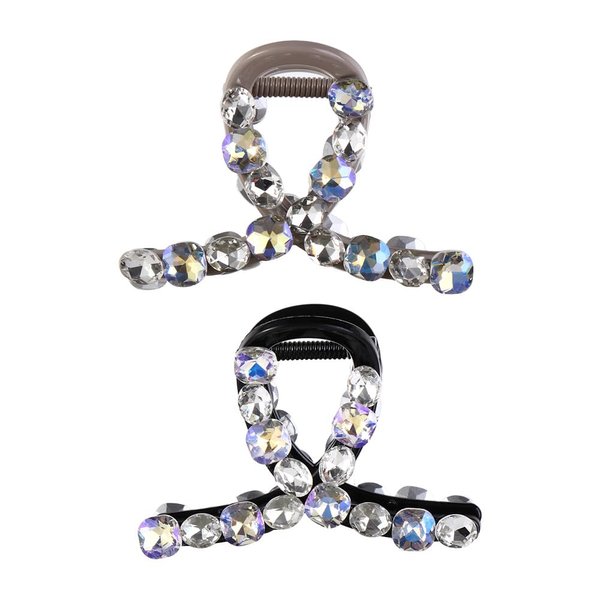 Vctitil 2 Pcs Exquisite Rhinestone Hair Claw Acrylic Hair Clip Shark Clip Hair Clasps Shiny Hair Clamps Hair Accessory For Women Girl