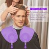 KUNBEIEN Hair Dye Collar, Salon Hairdressing Hair Cutting Cape, Styling and Hair Cutting Salon Supplies, Waterproof Silicone Neck Guard, Perfect for Home and Professional Hair Coloring (Purple)