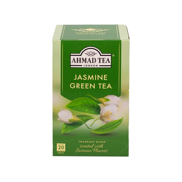 Ahmad Tea Green Tea, Jasmine Romance Teabags, 20 ct (Pack of 6) - Caffeinated & Sugar-Free