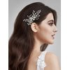 SWEETV Bride Silver Wedding Hair Comb Crystal Hair Accessories with Rhinestone Bridal Hair Clip Sparkly Hair Piece Gem Hair Accessories for Women and Girls