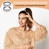 Molain 2Pcs Sparkly Rhinestone Hair Ties Ponytail Holder Fashion Elastics Scrunchies Fancy Crystal Hair Ties Rhinestone Hair Accessories for Thin Thick Hair Women Girls Hair Bands