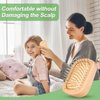 JiedHiur Wooden Hair Brush, Natural Wooden Air Cushion Brush Detangling Brush for Women, Men and Kids, Massager Hair Brush for Hair Growth