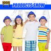 Sumind 48 Packs Party Construction Hats Kids Worker Soft Plastic Hat Age for 3 4 5 6 7 8 Kids Dress up Birthday Supplies(Blue)
