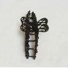 Numblartd Fashion Retro Black Metal Alloy Rhinestone Fancy Hair Claw Jaw Clips Pins - Chic Vintage Hair Catch Barrette Hair Updo Grip Hair Accessories for Women
