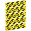 5 Pieces Watch Your Step Warning Sticker Adhesive Tape Anti Slip Abrasive Tape for Workplace Safety Wet Floor Caution, 6 by 24 Inches